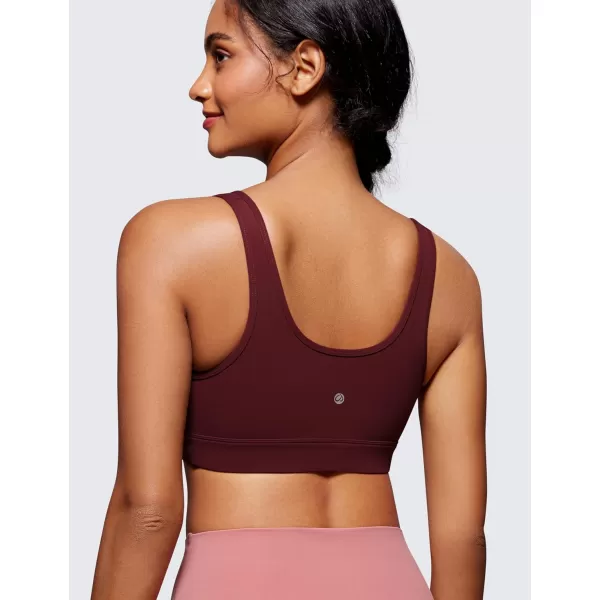 CRZ YOGA Butterluxe Maternity Nursing Bras for Women Crossover Wireless Sleep Breastfeeding Lounge Pregnancy Bra ComfortableRed Merlot