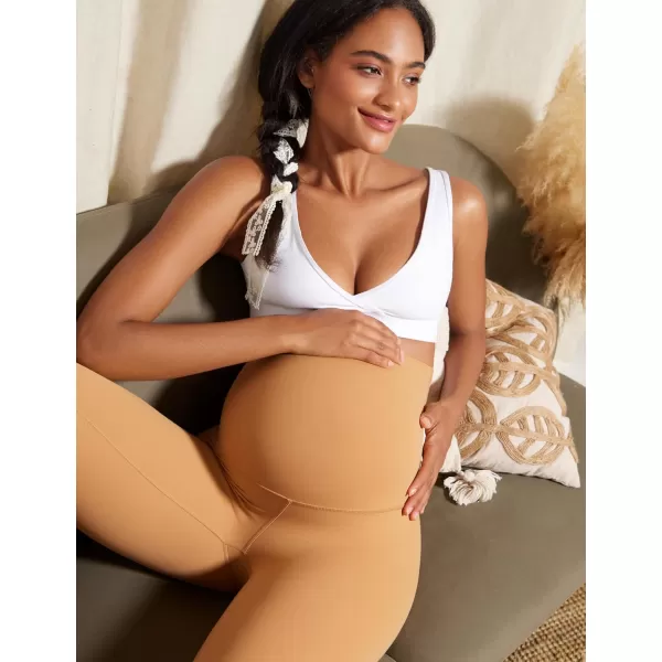 CRZ YOGA Butterluxe Maternity Nursing Bras for Women Crossover Wireless Sleep Breastfeeding Lounge Pregnancy Bra ComfortableWhite