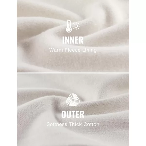 CRZ YOGA Cotton Fleece Lined Sweatpants Women 30quot Straight Leg Casual Lounge Sweat Pants for WomenMilky White Bone