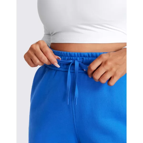 CRZ YOGA Cotton Fleece Lined Sweatpants Women 30quot Straight Leg Casual Lounge Sweat Pants for WomenSparkle Blue