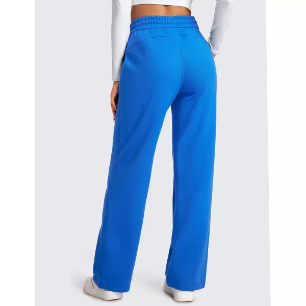 CRZ YOGA Cotton Fleece Lined Sweatpants Women 30quot Straight Leg Casual Lounge Sweat Pants for WomenSparkle Blue