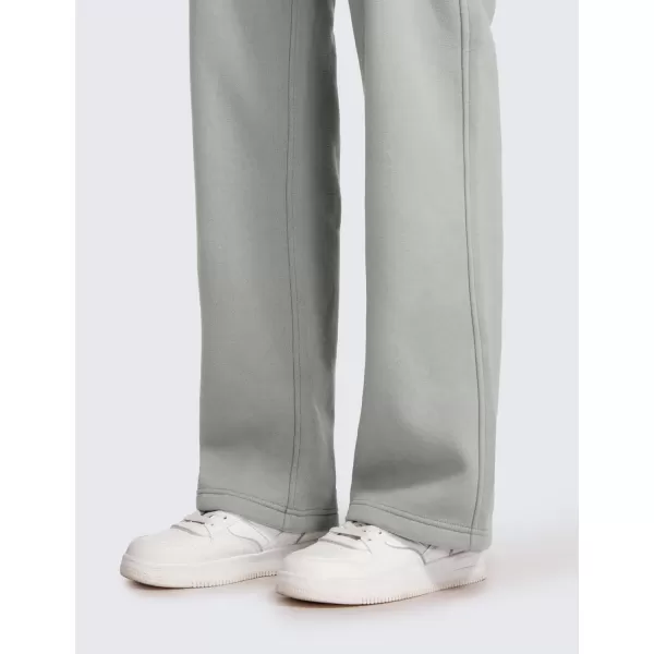 CRZ YOGA Cotton Fleece Lined Sweatpants Women 30quot Straight Leg Casual Lounge Sweat Pants for WomenSterling
