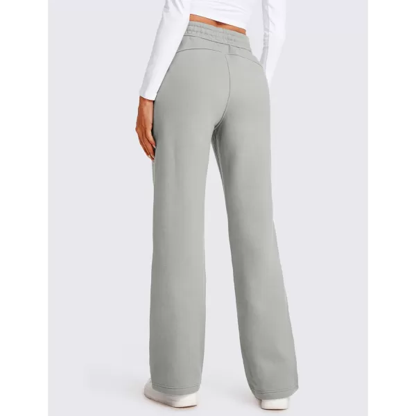 CRZ YOGA Cotton Fleece Lined Sweatpants Women 30quot Straight Leg Casual Lounge Sweat Pants for WomenSterling