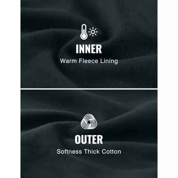 CRZ YOGA Cotton Fleece Sweatpants for Men 32quot Loosed Fit Lounge Casual Elastic Bottom Sweat Pants with Zipper PocketsInk Blue