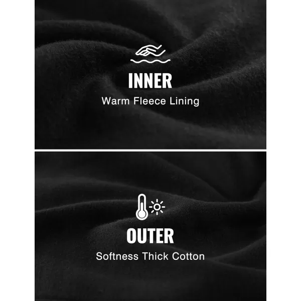 CRZ YOGA Fleece Lined Half Zip Sweatshirts for Men Mock Neck Pullover Sweatshirt Casual Workout Daily SweatersBlack