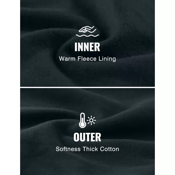 CRZ YOGA Fleece Lined Half Zip Sweatshirts for Men Mock Neck Pullover Sweatshirt Casual Workout Daily SweatersInk Blue
