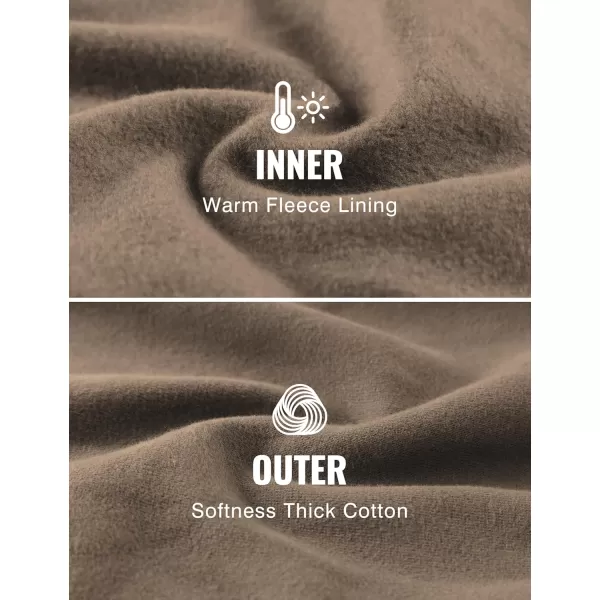 CRZ YOGA Fleece Lined Half Zip Sweatshirts for Men Mock Neck Pullover Sweatshirt Casual Workout Daily SweatersNomad Grey