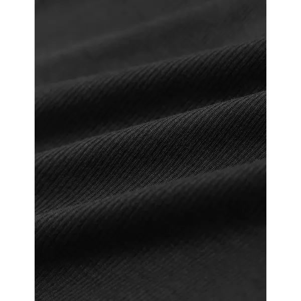 CRZ YOGA Long Sleeve Henley Shirts for Women Soft Casual Tight Tops Stretchy Knit Layering Basic Fitted Fall ShirtBlack