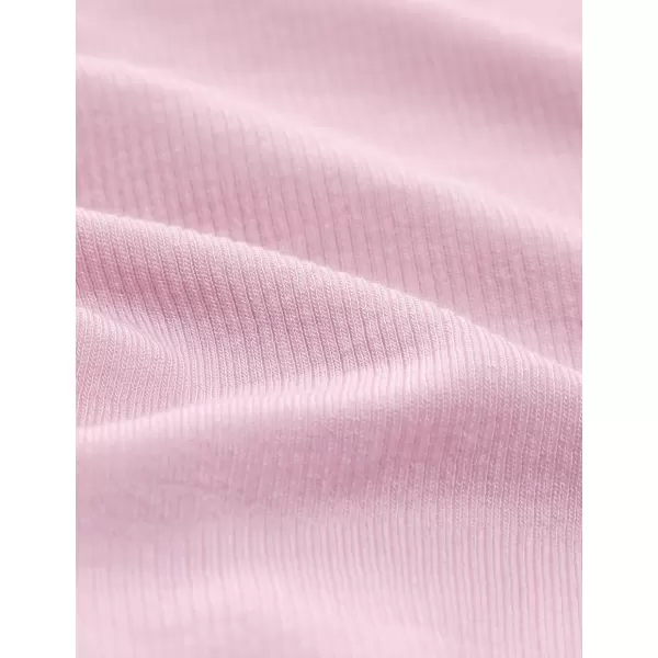 CRZ YOGA Long Sleeve Henley Shirts for Women Soft Casual Tight Tops Stretchy Knit Layering Basic Fitted Fall ShirtPink Peony