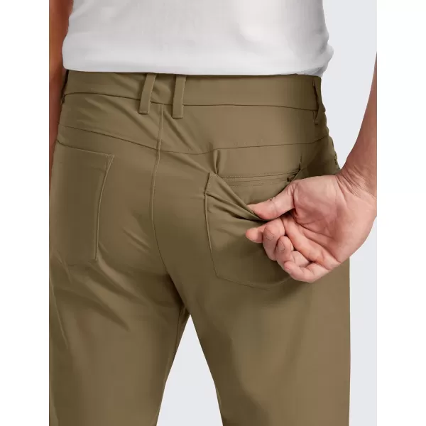 CRZ YOGA Mens All Day Comfy Golf Pants with 5Pocket  30quot32quot34 Quick Dry Lightweight Casual Work Stretch PantsArtifact Brown