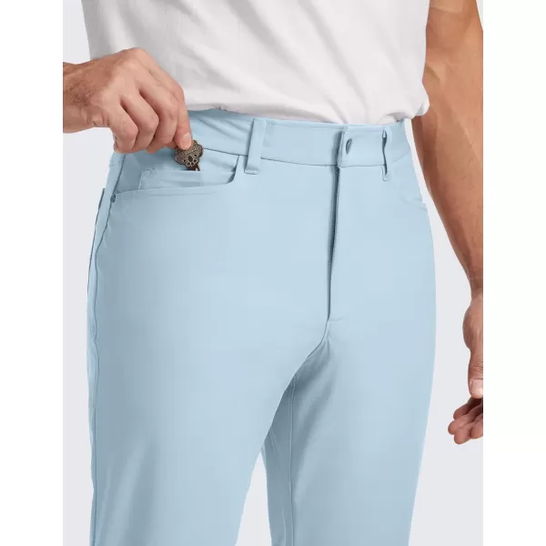 CRZ YOGA Mens All Day Comfy Golf Pants with 5Pocket  30quot32quot34 Quick Dry Lightweight Casual Work Stretch PantsChambray Blue
