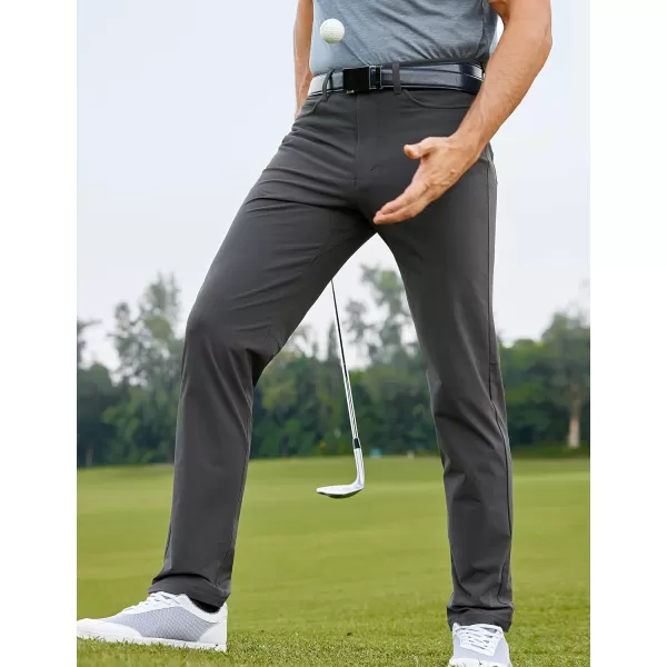 CRZ YOGA Mens All Day Comfy Golf Pants with 5Pocket  30quot32quot34 Quick Dry Lightweight Casual Work Stretch PantsInk Gray