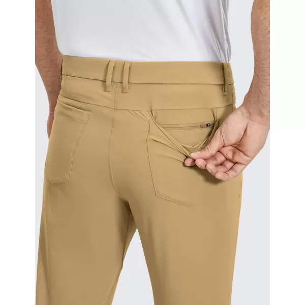 CRZ YOGA Mens All Day Comfy Golf Pants with 5Pocket  30quot32quot34 Quick Dry Lightweight Casual Work Stretch PantsKhaki Sand