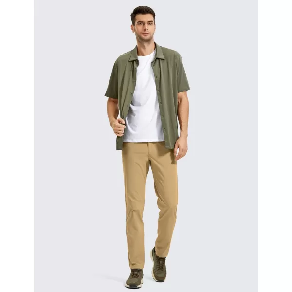 CRZ YOGA Mens All Day Comfy Golf Pants with 5Pocket  30quot32quot34 Quick Dry Lightweight Casual Work Stretch PantsKhaki Sand