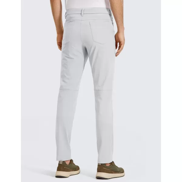 CRZ YOGA Mens All Day Comfy Golf Pants with 5Pocket  30quot32quot34 Quick Dry Lightweight Casual Work Stretch PantsPlatinum Grey