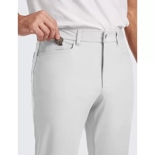 CRZ YOGA Mens All Day Comfy Golf Pants with 5Pocket  30quot32quot34 Quick Dry Lightweight Casual Work Stretch PantsPlatinum Grey