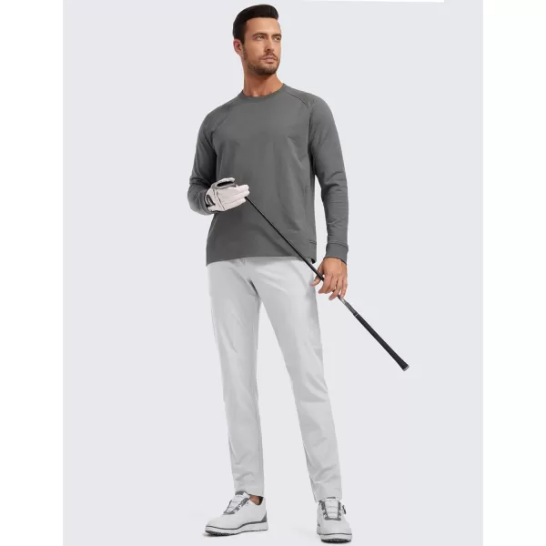 CRZ YOGA Mens All Day Comfy Golf Pants with 5Pocket  30quot32quot34 Quick Dry Lightweight Casual Work Stretch PantsPlatinum Grey