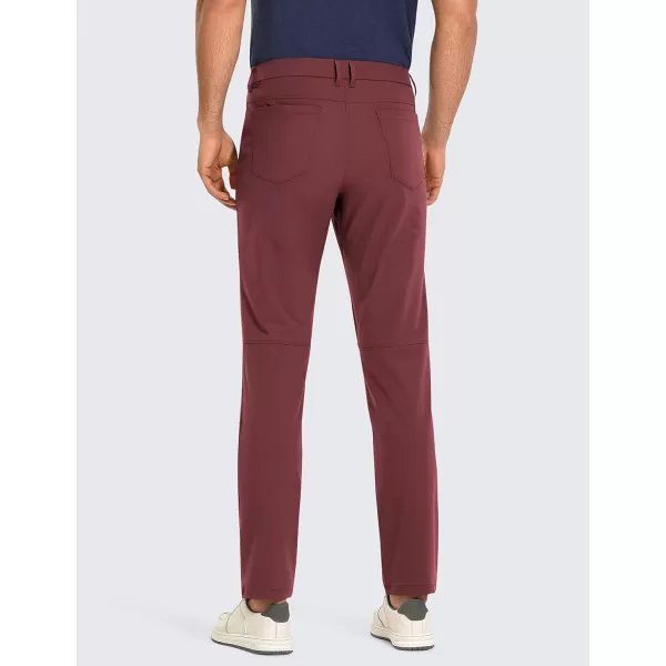 CRZ YOGA Mens All Day Comfy Golf Pants with 5Pocket  30quot32quot34 Quick Dry Lightweight Casual Work Stretch PantsSaddle Brown