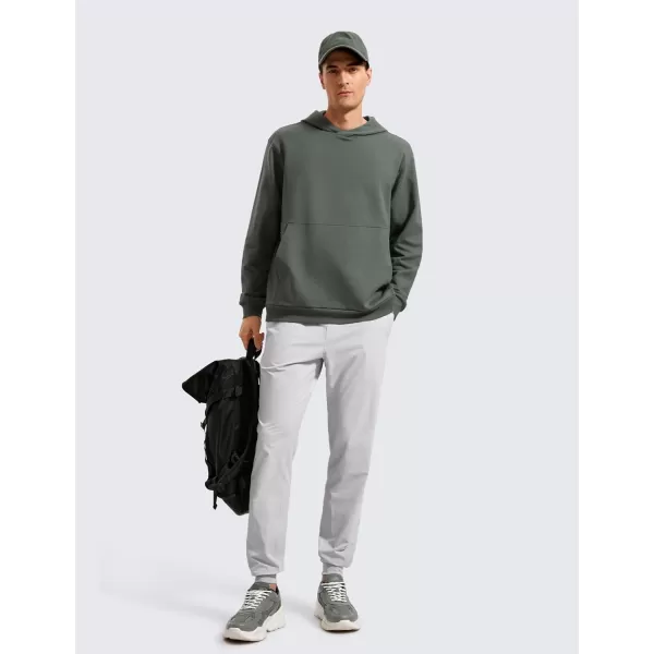 CRZ YOGA Mens Fleece Hoodies Basic Casual Hooded Sweatshirts Long Sleeve Pullover Workout Hoodie Tops with PocketGrey Sage