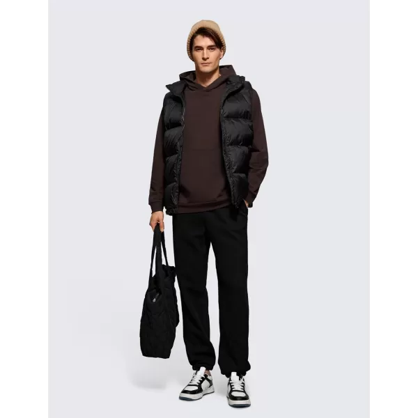 CRZ YOGA Mens Fleece Hoodies Basic Casual Hooded Sweatshirts Long Sleeve Pullover Workout Hoodie Tops with PocketHot Fudge Brown