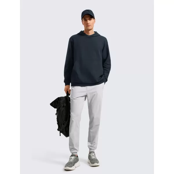 CRZ YOGA Mens Fleece Hoodies Basic Casual Hooded Sweatshirts Long Sleeve Pullover Workout Hoodie Tops with PocketTrue Navy