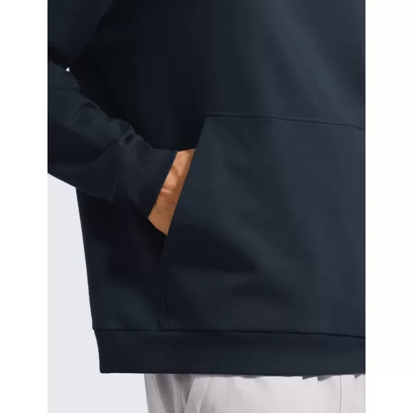 CRZ YOGA Mens Fleece Hoodies Basic Casual Hooded Sweatshirts Long Sleeve Pullover Workout Hoodie Tops with PocketTrue Navy