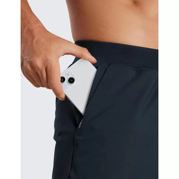 CRZ YOGA Mens FourWay Stretch Workout Shorts  5quot Soft Durable Casual Athletic Shorts with Pocket Gym Running HikingTrue Navy