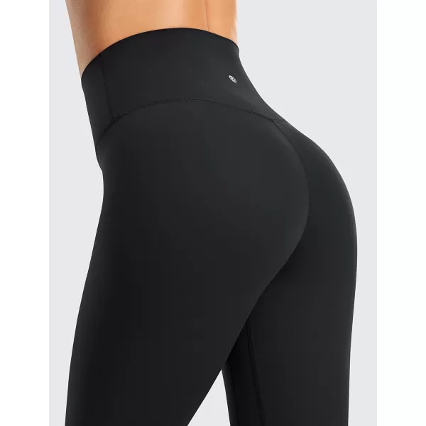CRZ YOGA Womens Brushed Naked Feeling Workout Leggings 28quot High Waisted Gym Compression Tummy Control Yoga PantsBlack