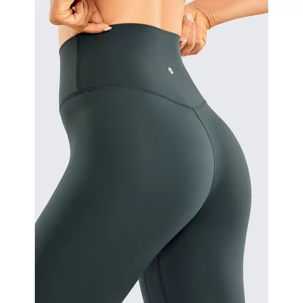 CRZ YOGA Womens Brushed Naked Feeling Workout Leggings 28quot High Waisted Gym Compression Tummy Control Yoga PantsMelanite