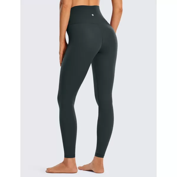 CRZ YOGA Womens Brushed Naked Feeling Workout Leggings 28quot High Waisted Gym Compression Tummy Control Yoga PantsMelanite