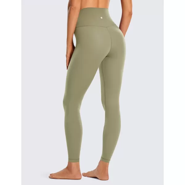 CRZ YOGA Womens Brushed Naked Feeling Workout Leggings 28quot High Waisted Gym Compression Tummy Control Yoga PantsMountain Olive