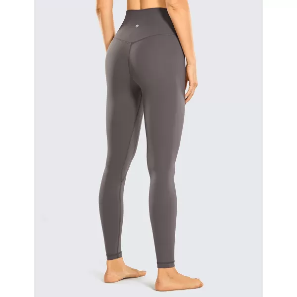 CRZ YOGA Womens Brushed Naked Feeling Workout Leggings 28quot High Waisted Gym Compression Tummy Control Yoga PantsTornado Grey