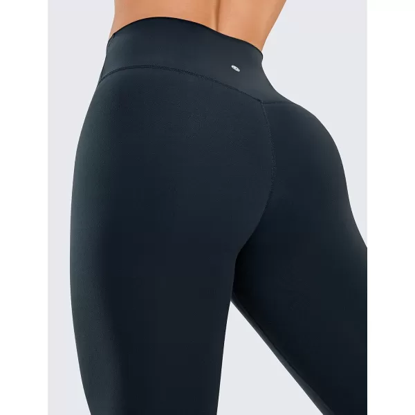 CRZ YOGA Womens Brushed Naked Feeling Workout Leggings 28quot High Waisted Gym Compression Tummy Control Yoga PantsTrue Navy