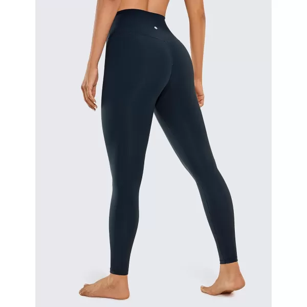 CRZ YOGA Womens Brushed Naked Feeling Workout Leggings 28quot High Waisted Gym Compression Tummy Control Yoga PantsTrue Navy