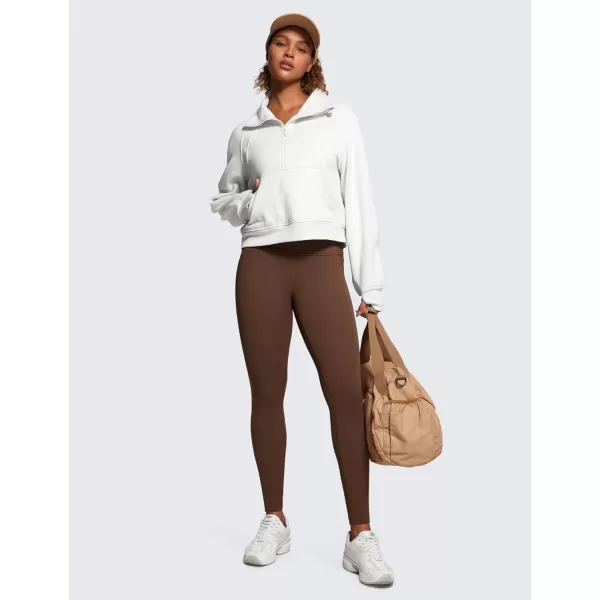 CRZ YOGA Womens Butterluxe Workout Leggings 28 Inches  High Waisted Gym Yoga Pants with Pockets Running Buttery SoftCoffee Brown