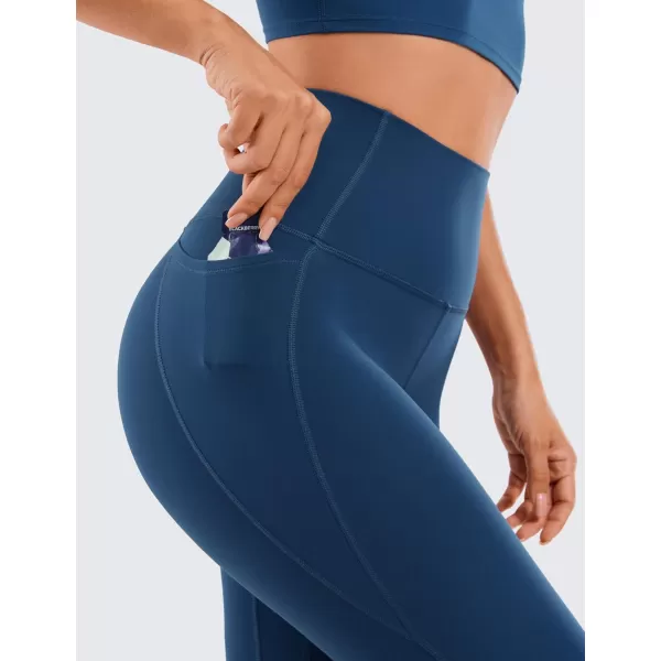 CRZ YOGA Womens Butterluxe Workout Leggings 28 Inches  High Waisted Gym Yoga Pants with Pockets Running Buttery SoftFrench Navy