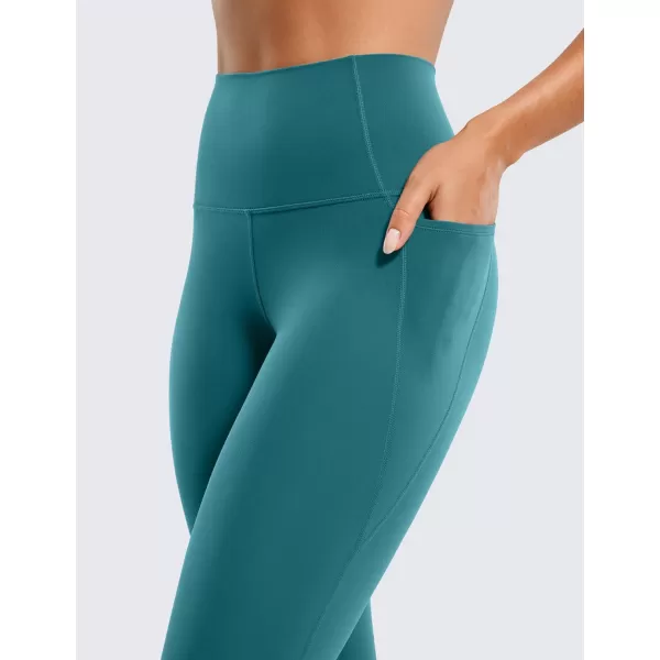 CRZ YOGA Womens Butterluxe Workout Leggings 28 Inches  High Waisted Gym Yoga Pants with Pockets Running Buttery SoftGreen Jade