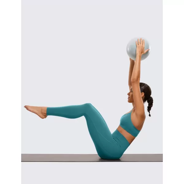 CRZ YOGA Womens Butterluxe Workout Leggings 28 Inches  High Waisted Gym Yoga Pants with Pockets Running Buttery SoftGreen Jade