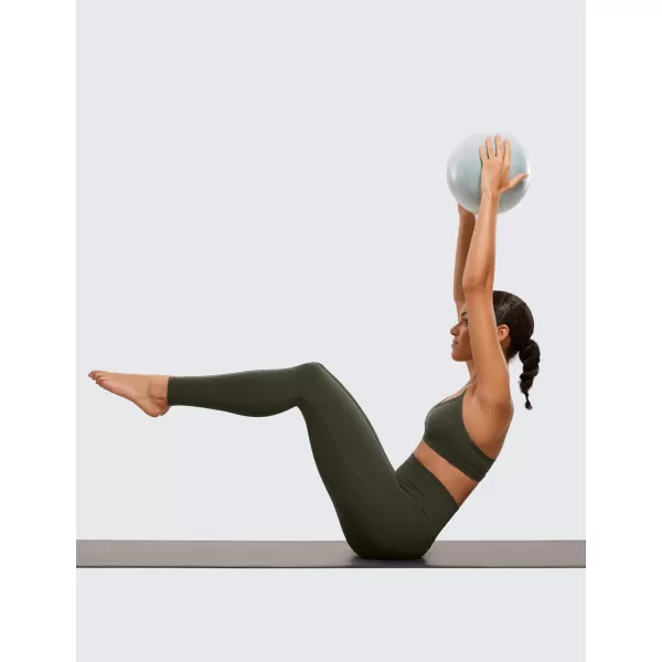 CRZ YOGA Womens Butterluxe Workout Leggings 28 Inches  High Waisted Gym Yoga Pants with Pockets Running Buttery SoftOlive Green