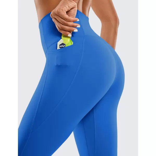 CRZ YOGA Womens Butterluxe Workout Leggings 28 Inches  High Waisted Gym Yoga Pants with Pockets Running Buttery SoftSparkle Blue