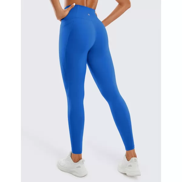CRZ YOGA Womens Butterluxe Workout Leggings 28 Inches  High Waisted Gym Yoga Pants with Pockets Running Buttery SoftSparkle Blue