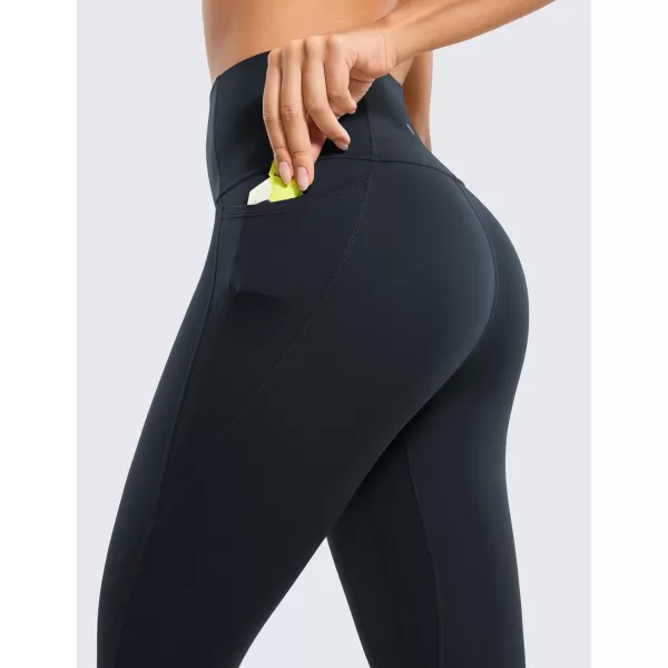 CRZ YOGA Womens Butterluxe Workout Leggings 28 Inches  High Waisted Gym Yoga Pants with Pockets Running Buttery SoftTrue Navy