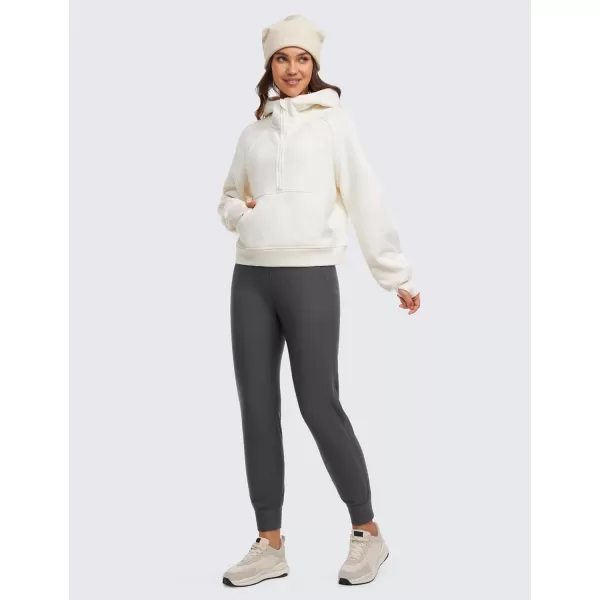 CRZ YOGA Womens Fleece Lined Workout Joggers with Pockets 275quot  Hiking Running Outdoor Pants Water Resistant Winter WarmInk Gray