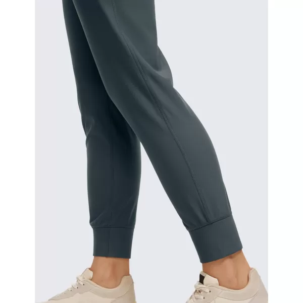 CRZ YOGA Womens Fleece Lined Workout Joggers with Pockets 275quot  Hiking Running Outdoor Pants Water Resistant Winter WarmMelanite