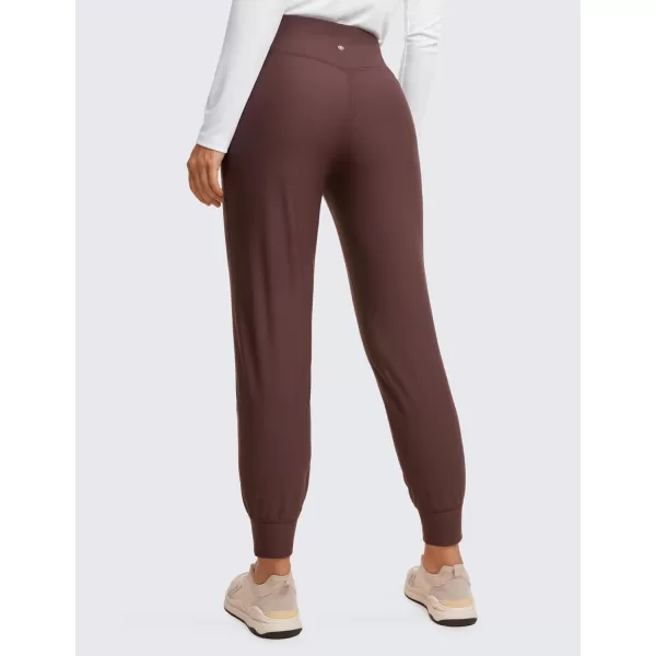 CRZ YOGA Womens Fleece Lined Workout Joggers with Pockets 275quot  Hiking Running Outdoor Pants Water Resistant Winter WarmTaupe