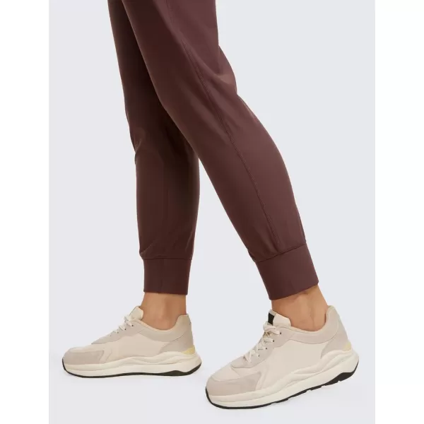CRZ YOGA Womens Fleece Lined Workout Joggers with Pockets 275quot  Hiking Running Outdoor Pants Water Resistant Winter WarmTaupe