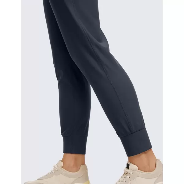 CRZ YOGA Womens Fleece Lined Workout Joggers with Pockets 275quot  Hiking Running Outdoor Pants Water Resistant Winter WarmTrue Navy