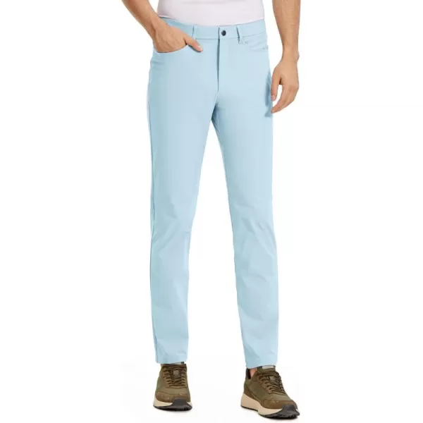 CRZ YOGA Mens All Day Comfy Golf Pants with 5Pocket  30quot32quot34 Quick Dry Lightweight Casual Work Stretch PantsChambray Blue