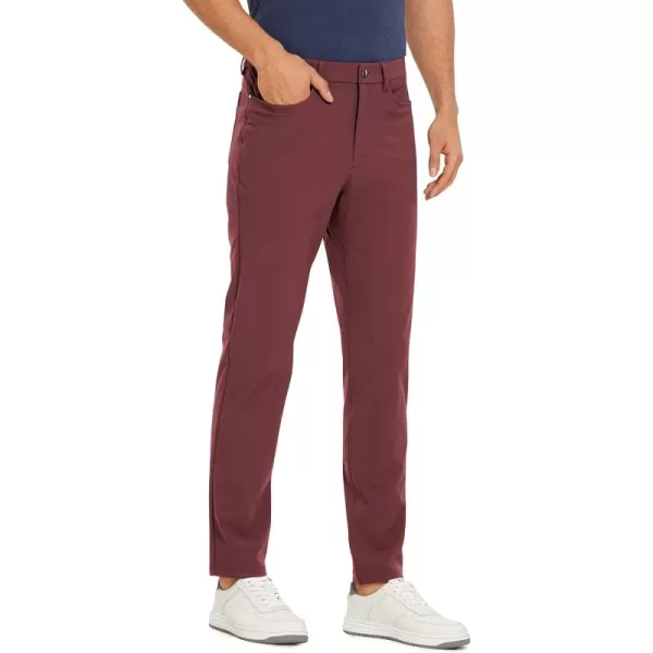 CRZ YOGA Mens All Day Comfy Golf Pants with 5Pocket  30quot32quot34 Quick Dry Lightweight Casual Work Stretch PantsSaddle Brown