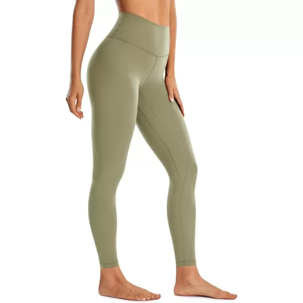 CRZ YOGA Womens Brushed Naked Feeling Workout Leggings 28quot High Waisted Gym Compression Tummy Control Yoga PantsMountain Olive